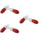 Pegadores (6) de espiga de milho vermelhos silicone