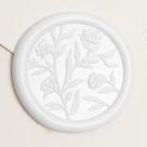 Pegatinas de Sello de Cera UNIQOOO 50 Piezas Flor 3D Blanco Nieve