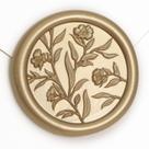 Pegatinas de Sellos de Cera UNIQOOO 3D Floral para Invitaciones de Boda x50
