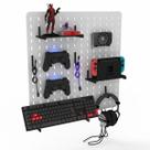 Pegboard Mdf Organizador Setup Gamer Home Office Branco Med