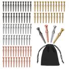 Pegs de prancha de cribbage Gosknor 96 peças de metal, 4 cores com bolsa