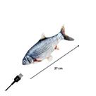 Peixe Carpa prata pelúcia