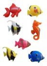 Peixe Flutuante De Plástico Para Aquário 6 Unidades Enfeite
