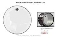 PELE DUPLO FILME PROFISSIONAL BATERIA TRANSPARENTE 12 Polegadas Dudu Portes Luen PELE DUPLO FILME PROFISSIONAL BATERIA TRANSPARENTE 12 Polegadas Dudu Portes Luen