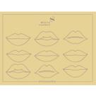 Pele Roraima Para Treino com Design de Boca treino e micropigmentação labial Cinza 15x20cm