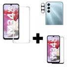 Película 3D Vidro + Película De Câmera + Capa Anti Impacto Para Samsung Galaxy M34 5G
