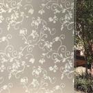 Pelicula Adesiva Eletrostatica 3D para Janela de Vidro Jateado Galhos e Flores 120x150cm Pelicula Adesiva Eletrostatica 3D para Janela de Vidro Jateado Galhos e Flores 120x150cm