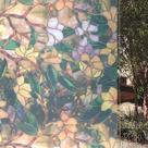 Pelicula Adesiva Eletrostatica 3D para Porta de Vidro Jateado Flor de Magnolia 210x200cm Pelicula Adesiva Eletrostatica 3D para Porta de Vidro Jateado Flor de Magnolia 210x200cm