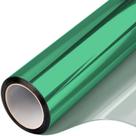 Película Adesiva UV Profissional Refletiva Preto e Verde Espelhado 50x500cm