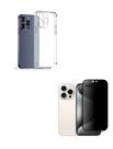 Película Anti Espião Fosca Privativa + Capa TPU Para Iphone 16 Pro Max Película Anti Espião Fosca Privativa + Capa TPU Para Iphone 16 Pro Max