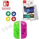 Pelicula Compatível com Nintendo Switch + Capa Silicone Joy Con + 4 Grip