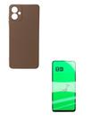 Película de Cerâmica 9D + Capinha Silicone Case Marrom Samsung Galaxy A07 5G