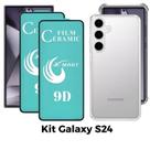Película de Cerâmica 9D Flexível + Capa Silicone TPU para Samsung Galaxy S24