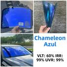 Película De Janela Camaleão Azul 50-100cm Adesivo De Vidro Com Proteção Solar Que Muda De Cor