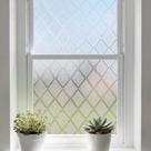 Película de privacidade para janelas Alvorox Lattice com flores foscas 90x200cm