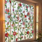 Película de privacidade para janelas Windimiley 3D Rose Floral 43x100cm