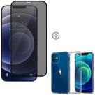 Película De Vidro Privacidade 3D Anti Spy Tela Toda Para iPhone + Capa Capinha Case (iPhone 14)