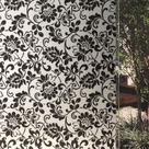 Pelicula Eletrostatica para Vidro Blindex Jateado Flores Pretas 200x60cm Pelicula Eletrostatica para Vidro Blindex Jateado Flores Pretas 200x60cm