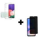 Película Fosca Privacidade + Capa Capinha Anti Impacto Para Samsung Galaxy A05S Transparente