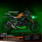 Película PPF Lateral do Tanque KAWASAKI Z900 21 23