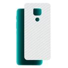 Película Traseira Adesivo Skin Fibra Carbono Moto G9 Play
