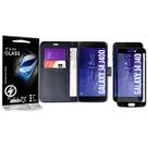 Película Vidro 3D + Capa Carteira PRETA compatível Galaxy J4 J400 5.5 - Cell In Power25