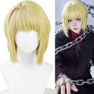 Peluca Anime Corta Al Natural Rubia Half and Half con Flequillo para Cazador