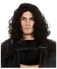 Peluca de Cosplay ALLAURA Juego de Tronos Jon Snow pelo largo y ondulado