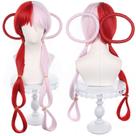 Peluca de Cosplay maysuwell Largo en Rojo y Rosa para Mujeres