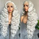Peluca SOKU 13x6 Lace Front 81 cm Onda Corporal Plateada