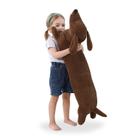 Peluche de pelúcia Fanunny Dachshund Dog 90 cm marrom