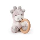 Peluche Jirafa Sonajero de Madera con Anillo para Bebé Elegante y Suave