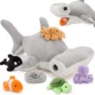 Peluches MaoGoLan Tiburón Martillo con 6 Criaturas Marinas de 61 cm