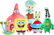 Pelúcia 1 Peça Boneco Bob Esponja Patrick Molusco Sirigueijo Gary Sandy Plakton Peça Antialérgica Pelúcia 1 Peça Boneco Bob Esponja Patrick Molusco Sirigueijo Gary Sandy Plakton Peça Antialérgica