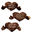Pelúcia almofada coração chocolate 41cm com frase sortida - fizzy fe6973 Pelúcia almofada coração chocolate 41cm com frase sortida - fizzy fe6973