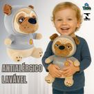 Pelúcia Cachorro 27cm com Moletom Zíper Lavável