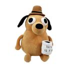 Pelúcia Cachorro This Is Fine 25 cm Boneco de Pelúcia Engraçado Meme