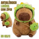 Pelúcia Capivara 50cm Dinossauro Macia Lavável com Zíper