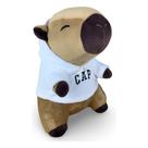 Pelúcia Capivara Com Moletom Branco Cap 20cm