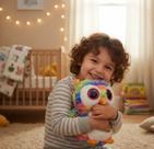 Pelúcia Coruja Arco Íris Antialérgica Tuka toy