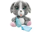 Pelúcia Cry Pets Cachorro Com Mamadeira Multikids Cinza