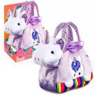 Pelúcia Cutie Handbags Unicórnio Roxo Bolsa BR1712 - Multikids