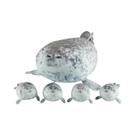 Pelúcia De 40cm: Mamãe Foca Com Quatro Filhotes - Boneco 3D Inovador De Leão Marinho Para Crianças E