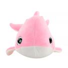 Pelúcia de Baleia Fofa com Olhos Brilhantes Cor Rosa 22cm R3312 - BBR Toys