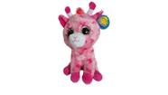 Pelúcia de Girafa Rosa com Olhos Grandes Macia e Encantadora