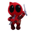 Pelúcia Deadpool 8 polegadas com espadas duplas, boneco de pelúcia