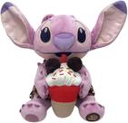 Pelúcia disney angel com sorvete 25cm - fun divirta-se rosa novo