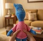 Pelúcia Elemento Azul Macia E Decorativa