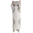 Pelucia Gato Deitado 70CM Caa TOYS Cinza CAA0060