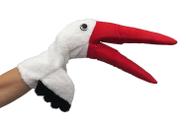 Pelúcia Hand Puppet Stork multicolor de 48 cm para crianças de 3 ou mais anos